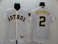 Men's Houston Astros Alex Bregman #2 White Authentic Game Jerseys