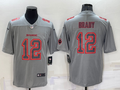 Men's Tampa Bay Buccaneers Tom Brady #12 Gray Atmosphere Fashion Game Jerseys