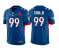 Aaron Donald 99 Rams Pro Bowl 2023 Patch Men Jersey - Blue