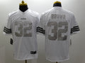 Men's Cleveland Browns Jim Brown #32 White Game Jerseys