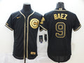 Men's Chicago Cubs Javier Baez #9 Black Stitched Jerseys