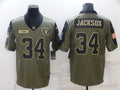 Men's Las Vegas Raiders Bo Jackson #34 Brown Authentic Game Jerseys