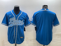 Men's Detroit Lions Blue Blank Jerseys