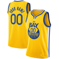 Men's Golden State Warriors Yellow 2019/20 Swingman Custom Jerseys - Statement Edition