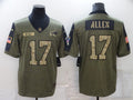Men's Buffalo Bills Josh Allen #17 Brown Game Player Jerseys