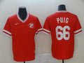 Men's Cincinnati Reds Yasiel Puig #66 Red Stitched Jerseys