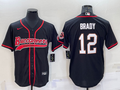 Men's Tampa Bay Buccaneers Tom Brady #12 Black Game Jerseys Joint Edition