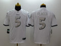 Men's Baltimore Ravens Joe Flacco #5 White Game Jerseys