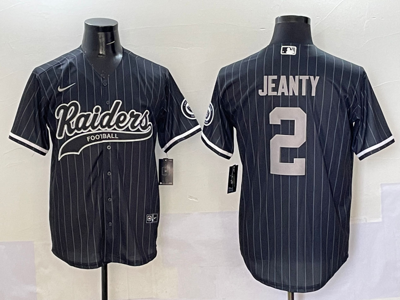 Men's Las Vegas Raiders Ashton Jeanty #2 Black Team Game Jersey