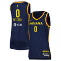 Men's Indiana Fever Kelsey Mitchell #0 Navy Explorer Edition Victory Swingman Jersey