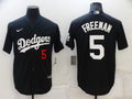 Men's Los Angeles Dodgers Freddie Freeman #5 Black Stitched Jerseys