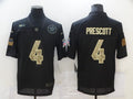 Men's Dallas Cowboys #4 Dak Prescott Black Player Game Jerseys