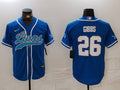 Men's Detroit Lions Jahmyr Gibbs #26 Blue Game Jerseys