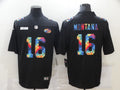 Men's San Francisco 49ers Joe Montana #16 Black Player Game Jerseys