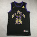 Men's Los Angeles Lakers LeBron James #23 Black 2023/24 Swingman Jerseys - City Edition