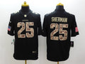 Men's Seattle Seahawks Richard Sherman #25 Black Game Player Jerseys