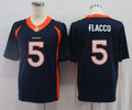 Men's Denver Broncos Joe Flacco #5 Navy Game Jerseys