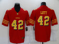 Men's San Francisco 49ers Ronnie Lott #42 Red Player Game Jerseys