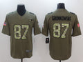 Men's New England Patriots Rob Gronkowski #87 Brown Player Game Jerseys