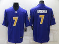 Men's Baltimore Ravens Rashod Bateman #7 Purple Player Jerseys