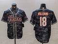 Men's Chicago Bears Caleb Williams #18 Grey Camouflage Game Jerseys