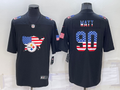 Men's Pittsburgh Steelers #90 T.J. Watt Black Alternate Player Jerseys