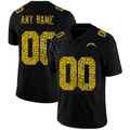 Custom1 Los Angeles Chargers Leopard Print Fashion Vapor Limited Jerseys Black Stitched American Football Jerseys
