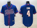 Men's Buffalo Bills James Cook #4 Royal Player Jerseys Joint Edition