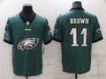 Men's Philadelphia Eagles A.J. Brown #11 Midnight Green Game Player Jerseys