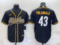 Men's Pittsburgh Steelers Troy Polamalu #43 Black Player Jerseys