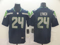 Men's Seattle Seahawks Marshawn Lynch #24 Navy Game Player Jerseys