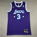 Men's Los Angeles Lakers Anthony Davis #3 Purple Swingman Jerseys - City Edition