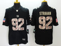 Men's New York Giants Michael Strahan #92 Black Game Player Jerseys