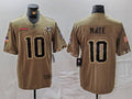 Men's New England Patriots Drake Maye #10 Olive 2022 Salute To Service Limited Jerseys
