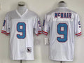 Men's Tennessee Oilers Steve McNair #9 White Legacy Replica Jerseys