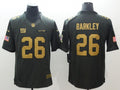 Men's New York Giants Saquon Barkley #26 Army Green Game Jerseys