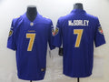 Men's Baltimore Ravens Trace McSorley #7 Purple Game Jerseys