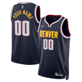 Men's Denver Nuggets Navy 2021/22 Diamond Swingman Custom Jerseys - Icon Edition