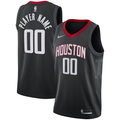 Men's Houston Rockets Black Swingman Custom Jerseys - Statement Edition