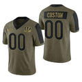 Custom1 Cincinnati Bengals Olive 2021 Salute To Service Limited Jerseys Name And Number Size S to 6XL Christmas Birthday Gift American Stitched Football Jerseys