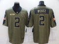 Men's Indianapolis Colts Carson Wentz #2 Brown Game Jerseys