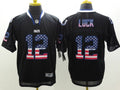 Men's Indianapolis Colts Andrew Luck #12 Black Game Player Jerseys