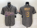Men's Los Angeles Lakers Kobe Bryant #8 Gray Replica Player Jersey