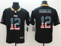 Men's Green Bay Packers Aaron Rodgers #12 Black Alternate Game Jerseys
