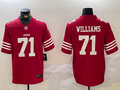 Men's San Francisco 49ers Trent Williams #71 Scarlet Game Player Jerseys