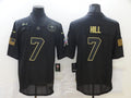 Men's New Orleans Saints Taysom Hill #7 Black Game Player Jerseys