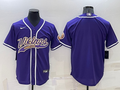 Men's Minnesota Vikings Purple Blank Jerseys