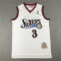 Men's Philadelphia 76ers Allen Iverson #3 White Swingman Jerseys