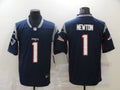 Men's New England Patriots Cam Newton #1 Navy Game Jerseys