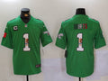 Men's Philadelphia Eagles Jalen Hurts #1 Kelly Green Alternate Game Jerseys